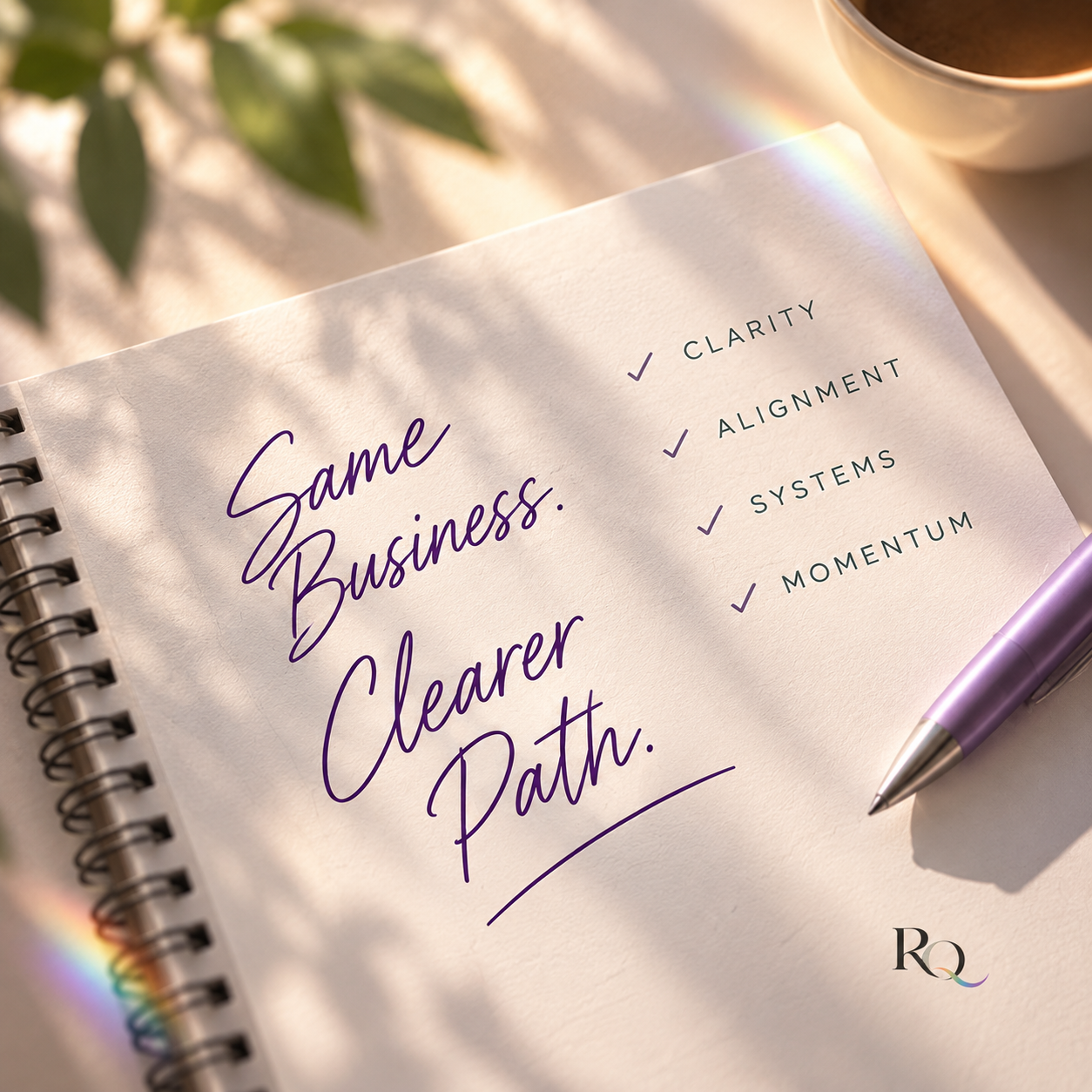 A ReeQu thinking artifact reading Same Business. Clearer Path.